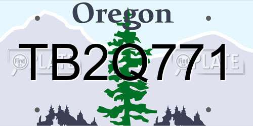 TB2Q771 Oregon License Plate