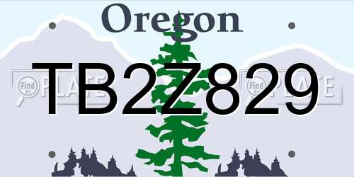 TB2Z829 Oregon License Plate