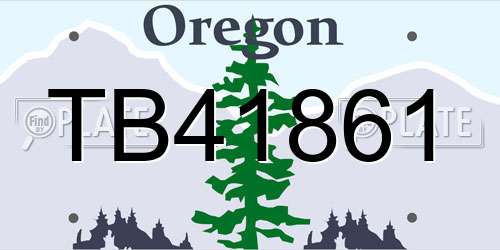 TB41861 Oregon License Plate