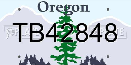 TB42848 Oregon License Plate