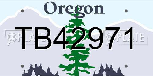 TB42971 Oregon License Plate