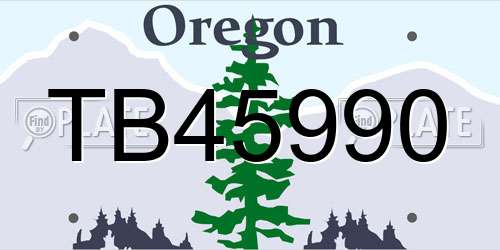 TB45990 Oregon License Plate
