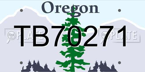 TB70271 Oregon License Plate