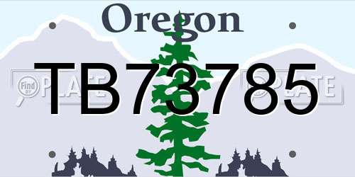 TB73785 Oregon License Plate