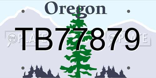 TB77879 Oregon License Plate
