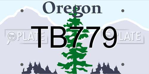 TB779 Oregon License Plate