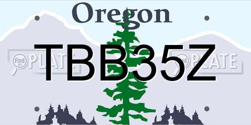 TBB35Z Oregon License Plate