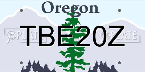 TBE20Z Oregon License Plate