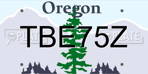 TBE75Z Oregon License Plate