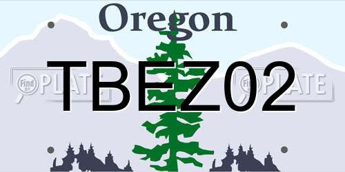 TBEZ02 Oregon License Plate