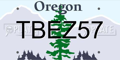 TBEZ57 Oregon License Plate