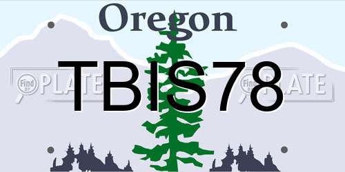 TBIS78 Oregon License Plate