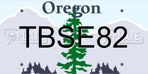 TBSE82 Oregon License Plate