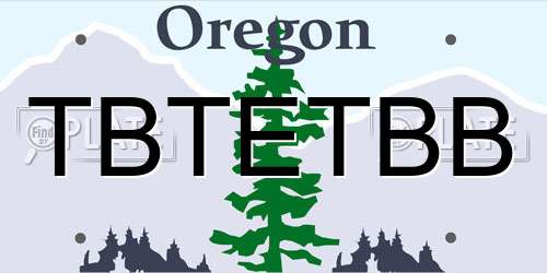 TBTETBB Oregon License Plate