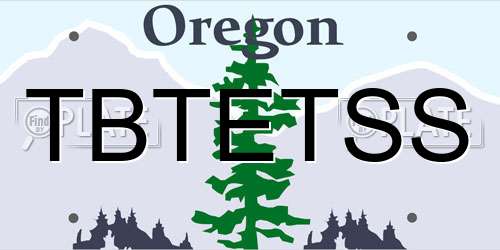 TBTETSS Oregon License Plate