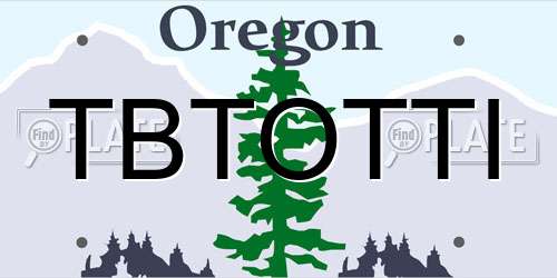 TBTOTTI Oregon License Plate