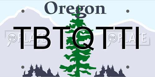 TBTQTTI Oregon License Plate