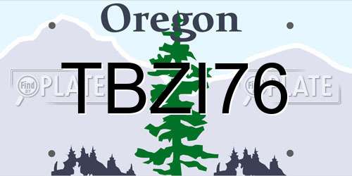 TBZI76 Oregon License Plate
