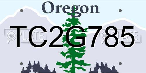 TC2G785 Oregon License Plate