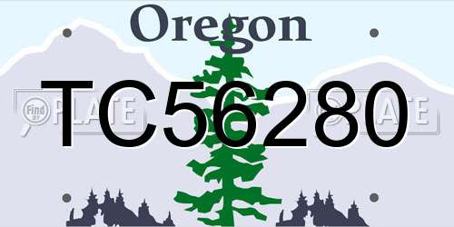 TC56280 Oregon License Plate