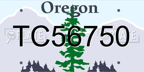 TC56750 Oregon License Plate