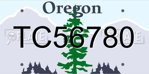 TC56780 Oregon License Plate