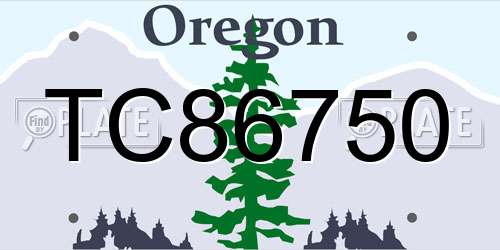 TC86750 Oregon License Plate