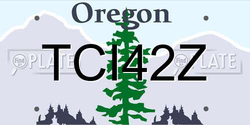TCI42Z Oregon License Plate