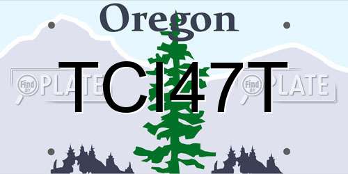 TCI47T Oregon License Plate