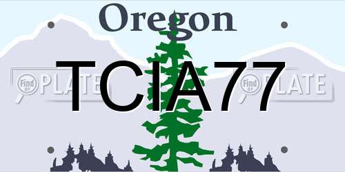 TCIA77 Oregon License Plate