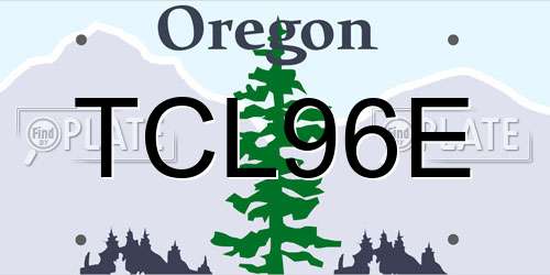TCL96E Oregon License Plate