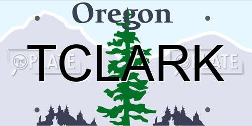 TCLARK Oregon License Plate