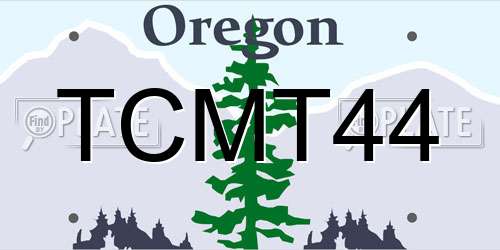 TCMT44 Oregon License Plate