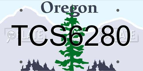 TCS6280 Oregon License Plate
