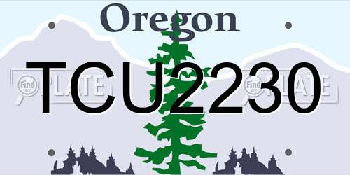 TCU2230 Oregon License Plate