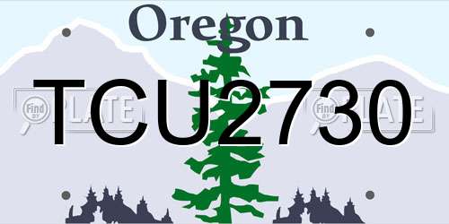 TCU2730 Oregon License Plate