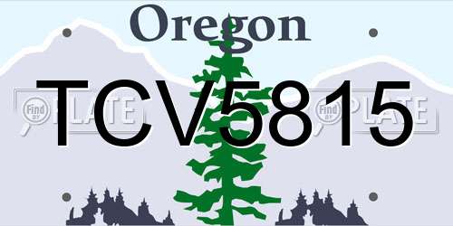 TCV5815 Oregon License Plate