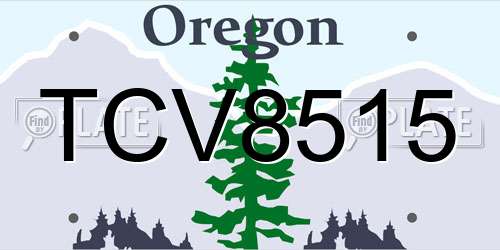 TCV8515 Oregon License Plate