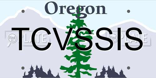TCVSSIS Oregon License Plate
