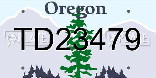 TD23479 Oregon License Plate