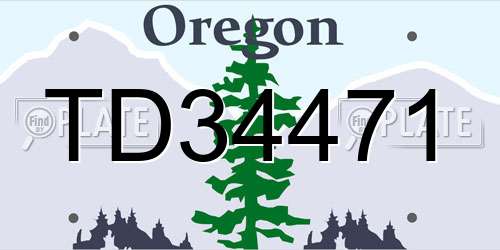 TD34471 Oregon License Plate