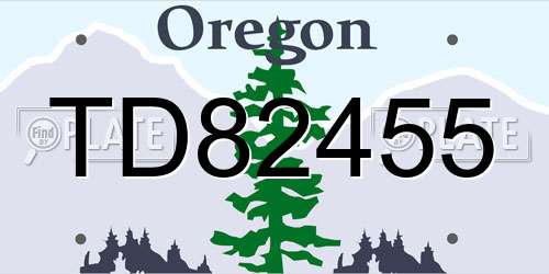 TD82455 Oregon License Plate