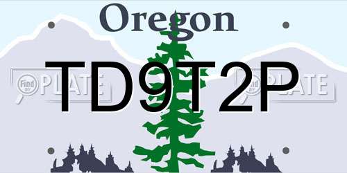 TD9T2P Oregon License Plate