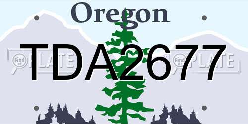 TDA2677 Oregon License Plate