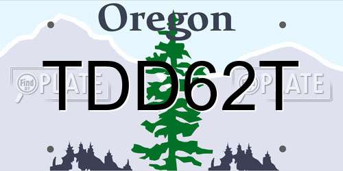 TDD62T Oregon License Plate