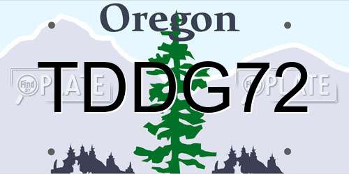 TDDG72 Oregon License Plate