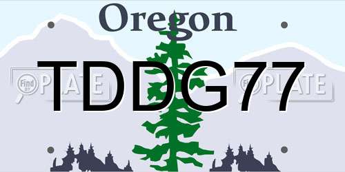 TDDG77 Oregon License Plate