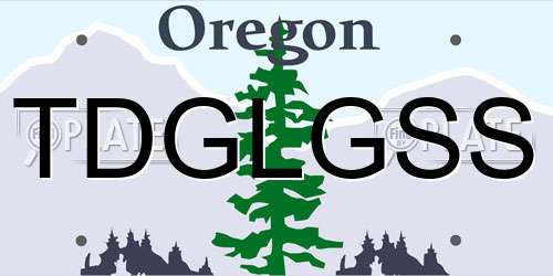 TDGLGSS Oregon License Plate