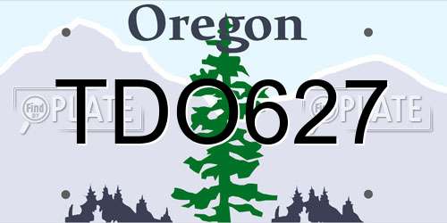TDO627 Oregon License Plate