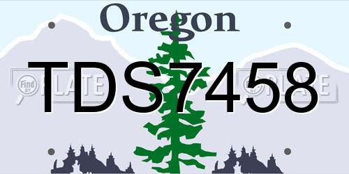 TDS7458 Oregon License Plate